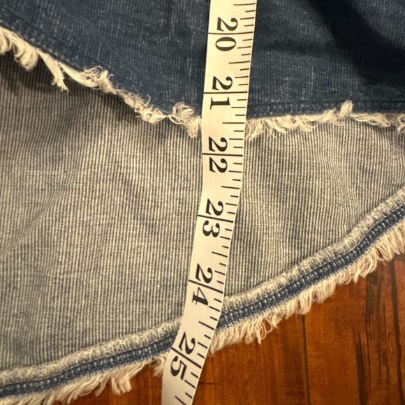 Bella Dahl revolve mixed blue fall flannel denim button down shirt medium NWT - Picture 14 of 14